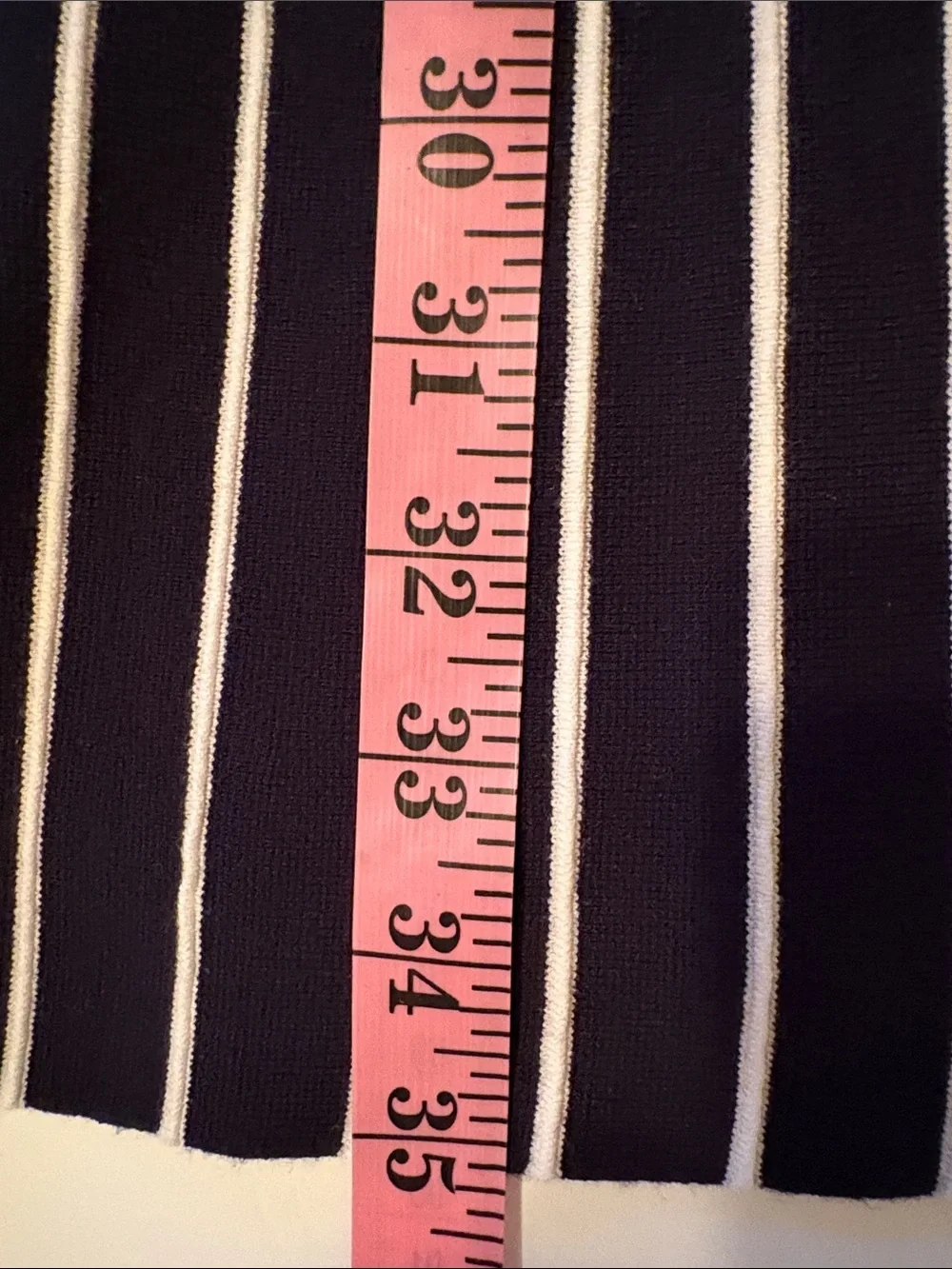 Banana Republic Classic Navy and White Striped Knit Fit & Flare Dress Size XS